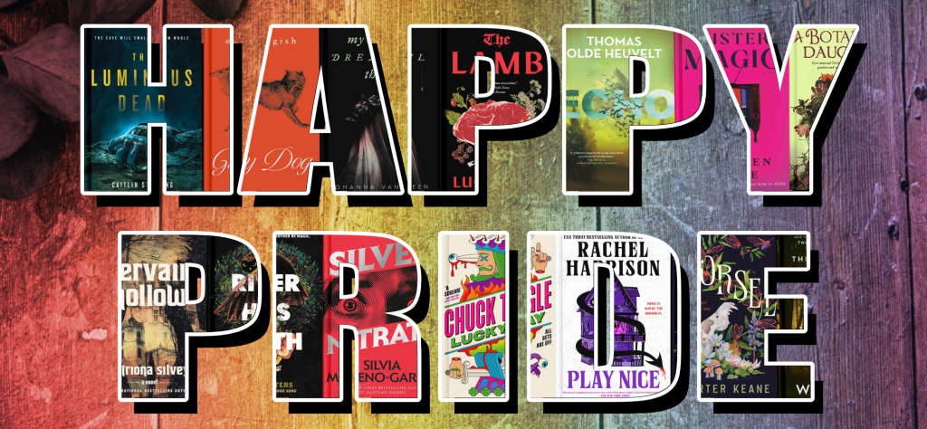 The image says "Happy Pride" and features several book covers of titles that will be featured in the article.